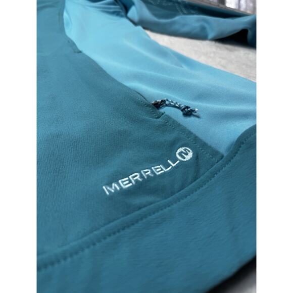 Merrell Aeroblock Full Zip Softshell Jacket Blue XXL Wind Resistant Outdoor Hike - Picture 5 of 12